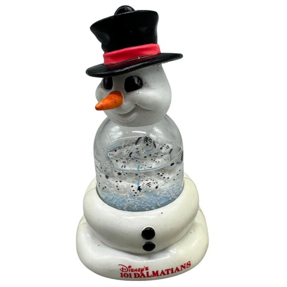 Christmas Disney 101 Dalmatians Snowman Globe Figurine 1996 Collectible READ - Picture 1 of 11